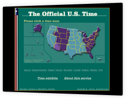 In the United States, www.time.gov provides the official U.S. time across all time zones. The team at IDEA, in collaboration with atomic clock researchers at the National Institute for Standards and Technology (NIST) and the U.S. Naval Observatory (UNSO), created an elegant and easy to use interface.